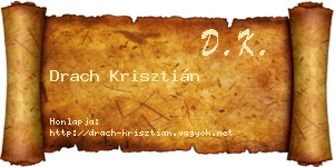 Drach Krisztián névjegykártya